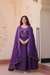 Ka 1230 Gold Crush With Beads Embroidery Work Gown With Dupatta Suppliers In India